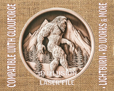 Bigfoot 3d illusion & laser-ready files - 3DWave.us